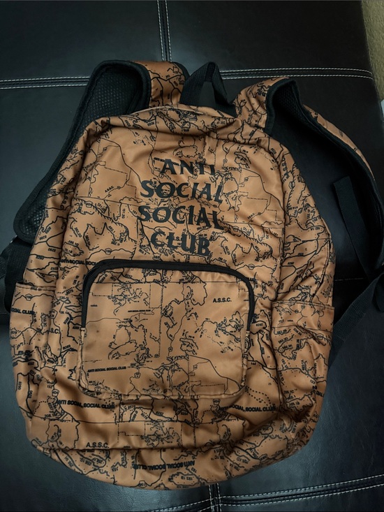 Anti Social Social Club Other - Anti Social Social Club Tan Map-Print Backpack